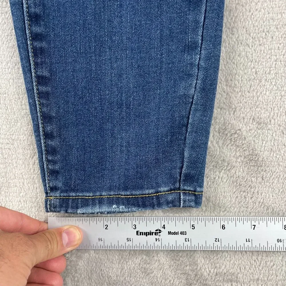 JUDY BLUE Relaxed Fit Jeans Women 28x26 Blue Whiskering Zip‎ Fly JBB2102DK - Picture 11 of 12